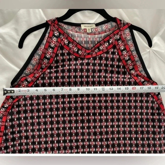 Max Studio “A-Line” Sleeveless Dress. Black, Red, & White.Like New. Size: Medium - Picture 4 of 8